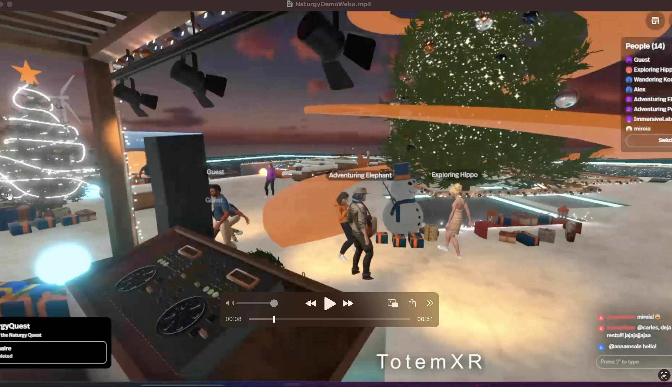 Vista global del entorno navideño